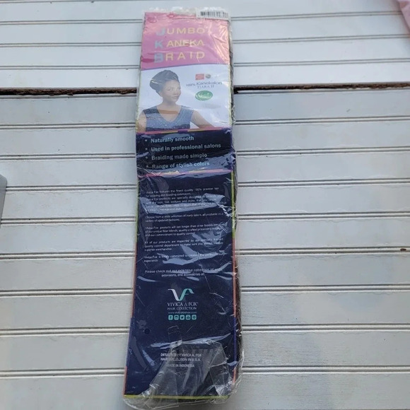 Jumbo Kaneka Braid, 100% Kanekalon color 1B black Vivica Fox Collection FS 1B 30 - Picture 9 of 15